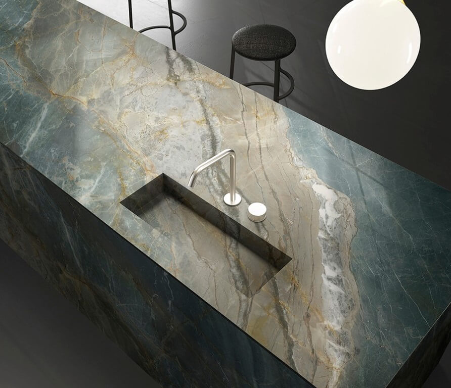 כיור שיש למטבח המראה האינטגרלי